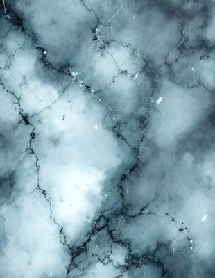 The primary subject of the image is a blue and white marble-like surface with a cracked pattern. The setting is a blue and white marble-like surface, which is the main object, scene, or focus of the image. The visual style is a photo, and the colors and mood are predominantly blue and white, giving the image a cracked and textured appearance.