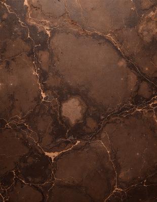 The image features a brown marble surface with a pattern of circles and swirls. The primary subject is the marble, which is the main object, scene, or focus of the image. The setting is a close-up of the marble surface, showcasing its intricate design. The visual style is a close-up of the marble, which gives it a natural and textured appearance. The colors and mood of the image are warm and earthy, with the brown marble being the dominant color.