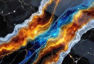The primary subject of the image is a vibrant and colorful artistic piece, possibly a digital artwork or an illustration. The setting is a black background, which contrasts with the bright colors and patterns of the artwork. The visual style is creative and eye-catching, with a focus on the intricate details and vivid hues. The colors and mood of the image are lively and energetic, with a sense of movement and dynamism.