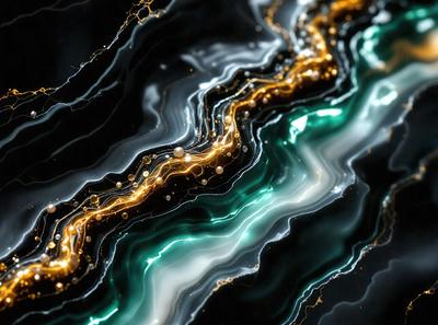 The primary subject of the image is a pattern of yellow and green lights, which are arranged in a visually appealing manner. The setting is a dark background, which contrasts with the bright colors of the lights. The visual style of the image is a combination of digital art and illustration, creating a unique and captivating display. The dominant colors in the image are yellow and green, which evoke a sense of warmth and energy.
