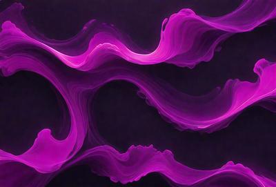 The primary subject of the image is a purple, swirling, and flowing pattern. The setting is a dark background, which contrasts with the vibrant purple color of the pattern. The visual style appears to be a digital art or illustration, as the pattern is intricate and detailed. The colors and mood of the image are predominantly purple, creating a sense of depth and a visually striking composition.