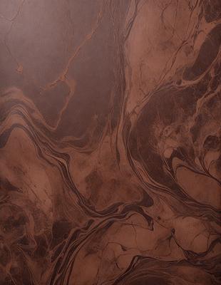 The primary subject of the image is a brown marble-like surface with a swirling pattern. The setting is a room with a brown marble wall, and the visual style is a close-up of the marble pattern. The colors and mood of the image are warm and earthy, with the brown marble creating a natural and elegant atmosphere.