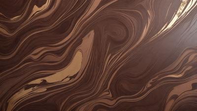 The primary subject of the image is a wooden surface with a swirling pattern. The setting is a close-up of the wooden surface, showcasing the intricate design. The visual style is a natural, textured look, with the colors being predominantly brown and black. The overall atmosphere is one of elegance and sophistication.