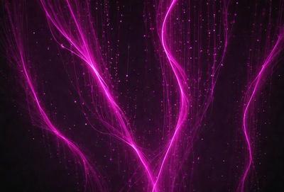 The primary subject of the image is a purple light, which appears to be a neon light or a purple laser. The light is shining through a purple haze, creating a visually striking scene. The setting is a dark background, which contrasts with the bright purple light. The visual style of the image is a combination of digital art and illustration, as the purple light and haze are skillfully rendered to create a unique and captivating visual effect. The colors and mood of the image