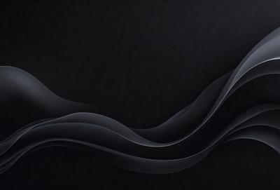The primary subject of the image is a black and white drawing of a wave. The setting is a dark background, which contrasts with the wave drawing. The visual style is a combination of digital art and illustration, creating a unique and artistic representation of the wave. The colors and mood of the image are predominantly dark, with the wave drawing being the main focus and the background serving as a contrasting element.