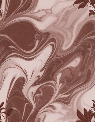 The image features a brown and white swirling pattern, which appears to be a chocolate-colored design. The primary subject is the swirling pattern, which is set against a brown background. The visual style of the image is a combination of a photo and a digital art, illustration, or drawing. The dominant colors in the image are brown and white, creating a rich and textured atmosphere.