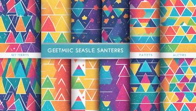 The primary subject of the image is a collection of colorful geometric patterns. These patterns are displayed in various colors and shapes, creating a visually appealing and vibrant scene. The setting is a book cover, showcasing the patterns in a creative and eye-catching manner. The visual style is a combination of digital art and illustration, with the patterns being intricately designed and well-executed. The colors and mood of the image are lively and energetic, with the bright colors and geometric shapes