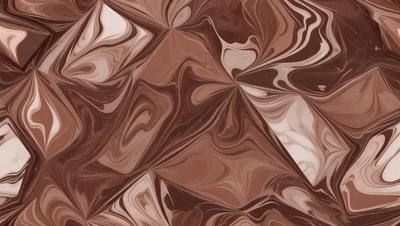 The primary subject of the image is a close-up of a marbled pattern, which appears to be a chocolate-colored marble. The setting is a surface with a patterned design, possibly a table or a countertop. The visual style of the image is a close-up, which emphasizes the intricate details of the marbled pattern. The colors and mood of the image are predominantly brown and earthy, giving it a warm and natural feel.