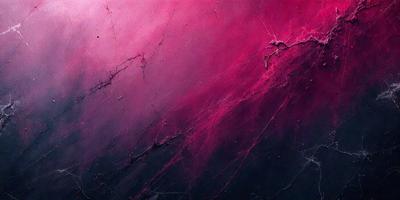 The primary subject of the image is a large, pink, textured surface with a purple hue. The setting appears to be a dark room, possibly a gallery or an artistic space. The visual style of the image is a combination of digital art and painting, creating a unique and captivating atmosphere. The dominant colors in the image are pink and purple, which contribute to the overall mood of the scene.