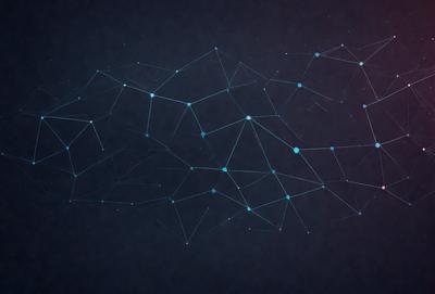 The primary subject of the image is a blue and white pattern, which appears to be a digital art or illustration. The setting is a dark background, which contrasts with the bright blue and white pattern. The visual style suggests that the image is a creative and artistic representation of a complex network or structure. The colors and mood of the image are predominantly blue and white, giving it a calm and serene atmosphere.