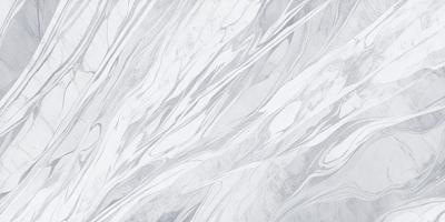 The primary subject of the image is a white marble wall with a pattern of swirls and waves. The setting is a room with a white marble floor, which complements the wall. The visual style is a combination of digital art and illustration, creating a unique and artistic appearance. The dominant colors are white and gray, giving the scene a clean and elegant atmosphere.