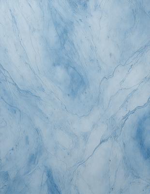 The primary subject of the image is a blue marble wall with a pattern of swirls and curves. The setting is a room with a blue marble floor, which complements the blue marble wall. The visual style is a close-up of the marble wall, showcasing its intricate design. The colors and mood of the image are predominantly blue, creating a serene and calming atmosphere.