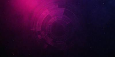 The primary subject of the image is a large, circular, purple object with a patterned design. The setting is a dark, pink background, which creates a contrasting and dramatic atmosphere. The visual style appears to be a combination of digital art and illustration, as the purple object has a unique and intricate pattern. The colors and mood of the image are predominantly dark and moody, with the purple object standing out as the focal point.