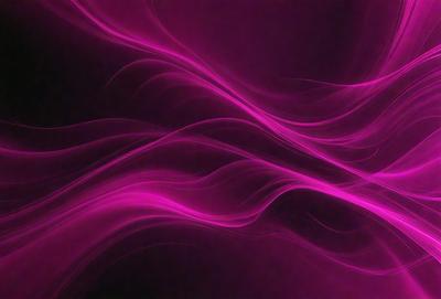 The primary subject of the image is a pink flowing wave, which appears to be a digital art or illustration. The setting is a dark background, which contrasts with the vibrant pink color of the wave. The visual style gives the impression of a fluid, dynamic motion, and the colors and mood evoke a sense of energy and movement.