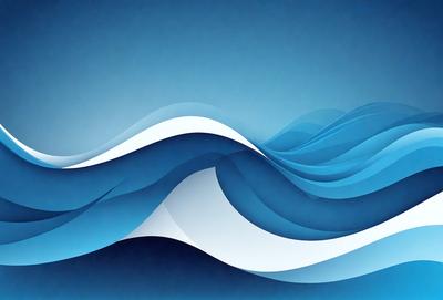 The primary subject of the image is a wave, which is the main object, scene, or focus of the image. The wave is depicted in a digital art style, with a blue background and a white and blue color scheme. The wave is shown in a patterned design, giving it a dynamic and visually appealing appearance.