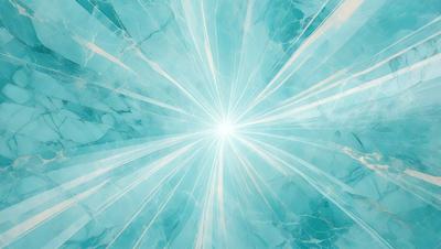 The primary subject of the image is a bright light source, possibly a sun or a light bulb, shining through a blue and white marbled surface. The setting appears to be a room with a blue and white marbled wall, which adds a unique and visually appealing backdrop to the scene. The visual style of the image is a combination of digital art and illustration, creating a vibrant and dynamic atmosphere. The dominant colors in the image are blue and white, which contribute to the overall mood of the scene,