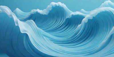 The primary subject of the image is a large, blue wave with white foam. The wave is the main focus of the image, and it is set against a blue background. The visual style of the image is a combination of photo and digital art, creating a realistic yet artistic representation of the wave. The dominant colors in the image are blue and white, with the blue wave and white foam creating a sense of depth and movement.
