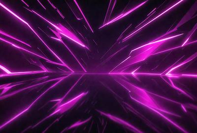 The primary subject of the image is a purple light show, which appears to be a digital art or illustration. The setting is a dark room with a purple background, creating a visually striking and unique atmosphere. The visual style of the image is a combination of digital art and light show, giving it a futuristic and artistic appearance. The dominant colors in the image are purple and pink, which contribute to the overall mood and aesthetic of the scene.