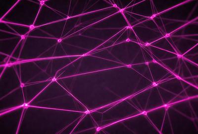 The primary subject of the image is a purple, pink, and white patterned background. The setting is a dark background, which contrasts with the vibrant colors of the pattern. The visual style is a combination of digital art and illustration, creating a unique and eye-catching design. The colors and mood of the image are predominantly pink and purple, giving it a warm and inviting atmosphere.