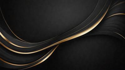 The primary subject of the image is a gold and black striped design. The setting is a black background, and the visual style appears to be a digital art or illustration. The dominant colors are gold and black, creating a bold and striking appearance.