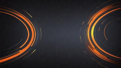 The primary subject of the image is a pair of orange circles, which are the main objects in the scene. The setting is a dark background, which contrasts with the bright orange circles. The visual style of the image is digital art, as the circles are created using digital tools. The dominant colors in the image are orange, and the overall atmosphere is energetic and vibrant.