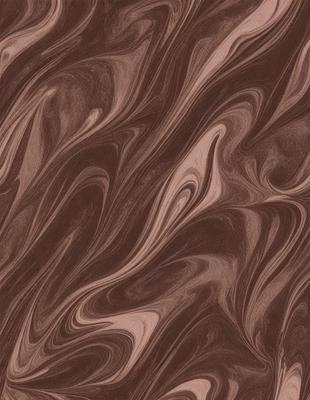 The primary subject of the image is a brown and white patterned wallpaper. The setting is a wall, and the visual style is a close-up of the wallpaper. The dominant colors are brown and white, creating a warm and earthy atmosphere.