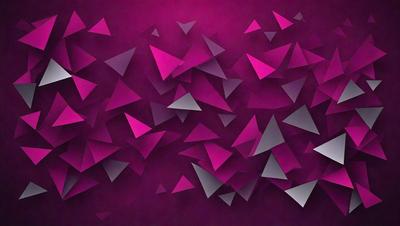 The primary subject of the image is a purple and pink geometric pattern. The setting is a dark purple background, which contrasts with the bright colors of the pattern. The visual style is a combination of digital art and illustration, creating a unique and eye-catching design. The dominant colors are purple and pink, giving the image a vibrant and lively atmosphere.