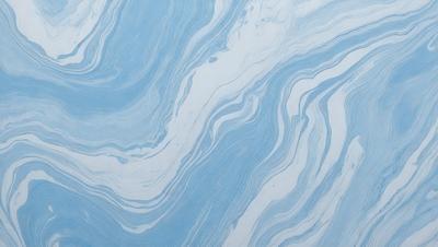 The primary subject of the image is a blue and white marbled wallpaper. The setting is a room with a blue and white marbled wallpaper. The visual style is a painting, drawing, or illustration. The dominant colors are blue and white, creating a calm and soothing atmosphere.