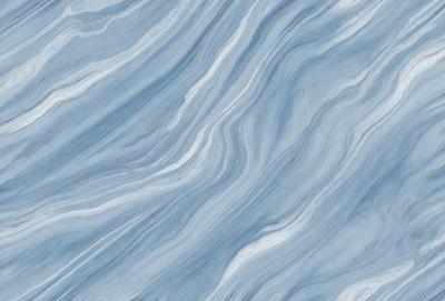 The primary subject of the image is a blue and white marbled surface, which appears to be a marble tile or a marble-like material. The setting is a room with a blue and white marbled wall, which adds a sense of elegance and sophistication to the space. The visual style of the image is a close-up of the marbled surface, showcasing its intricate patterns and textures. The colors and mood of the image are predominantly blue and white, creating a calm and ser