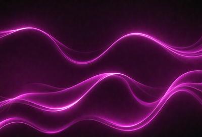 The primary subject of the image is a purple wave or light, which appears to be a digital art or illustration. The setting is a dark background, which contrasts with the purple wave. The visual style is modern and artistic, with the purple wave being the main focus of the image. The colors and mood of the image are predominantly purple, creating a sense of calmness and creativity.