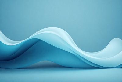 The primary subject of the image is a blue wave, which is the main object, scene, or focus of the image. The setting or background is a blue surface, which could be a wall or a background. The visual style of the image is digital art, as it is a digital representation of a wave. The dominant colors in the image are blue, which creates a calm and serene atmosphere.