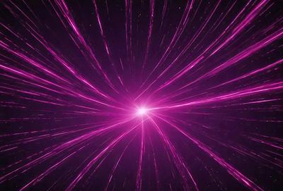 The primary subject of the image is a bright pink light, which appears to be a neon light or a purple star. The light is surrounded by a purple background, creating a visually striking scene. The visual style of the image is a combination of a photo and digital art, as it captures the vibrant colors and unique light pattern. The colors and mood of the image are predominantly purple, creating a sense of depth and intrigue.