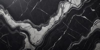 The primary subject of the image is a marble countertop with a black and white pattern. The setting is a kitchen, and the visual style is a photo. The countertop has a black and white marble pattern, and the overall atmosphere is elegant and sophisticated.