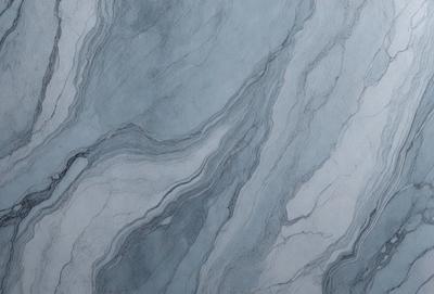 The primary subject of the image is a marble-like surface with a blue and white color scheme. The setting is a stone-like surface, possibly a marble countertop or a wall. The visual style is a close-up of the marble surface, showcasing its intricate patterns and textures. The colors and mood of the image are serene and elegant, with the blue and white hues creating a sense of calmness and sophistication.