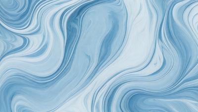 The primary subject of the image is a blue and white ocean wave. The setting is the ocean, with the wave being the main focus of the image. The visual style is a painting, which gives the image a more artistic and creative appearance. The dominant colors are blue and white, creating a serene and calming atmosphere.