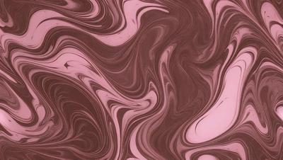 The primary subject of the image is a close-up of a pink and brown swirling pattern, which appears to be a marbled or textured surface. The setting is a room with a wall covered in this pattern. The visual style is a combination of a photo and a digital art, illustration, or drawing. The dominant colors are pink and brown, creating a warm and inviting atmosphere.