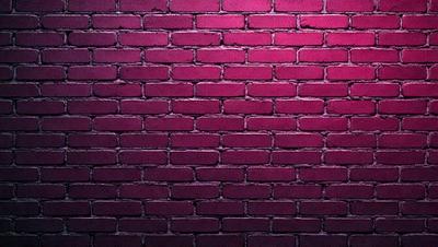 The primary subject of the image is a brick wall. The setting is a brick wall with a pinkish hue, possibly a red brick wall. The visual style is a close-up of the brick wall, showcasing its texture and details. The colors and mood of the image are predominantly pink, giving it a warm and inviting atmosphere.