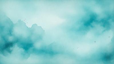 The primary subject of the image is a cloudy sky with a blue hue. The setting is a vast, open space with a few birds flying in the sky. The visual style is a painting or drawing, with a focus on the cloudy sky and the birds. The colors and mood of the image are serene and peaceful, with the blue sky and the birds creating a sense of tranquility.