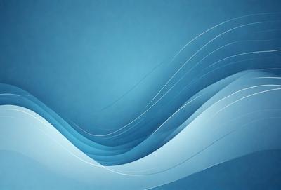 The primary subject of the image is a blue background with a wave-like pattern. The setting is a blue sky, and the visual style is a digital art or illustration. The dominant colors are blue and white, creating a calm and serene atmosphere.