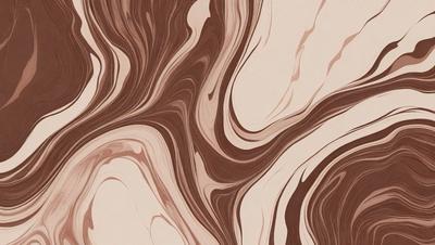 The primary subject of the image is a brown and white marbled pattern, which appears to be a textured surface. The setting is a close-up of the marbled pattern, showcasing its intricate details. The visual style is a combination of a photo and a digital art, as it captures the natural texture of the marbled surface. The colors and mood of the image are predominantly brown and white, giving it a warm and earthy feel.