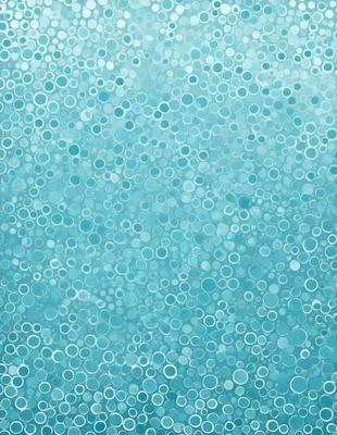 The primary subject of the image is a blue background with a pattern of white circles. The setting appears to be a swimming pool, as the circles are reminiscent of bubbles. The visual style is a close-up of the blue and white pattern, which creates a sense of depth and texture. The colors and mood of the image are predominantly blue and white, giving it a calm and serene atmosphere.