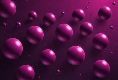 The primary subject of the image is a purple background with a pattern of purple and pink bubbles. The setting is a dark background, which contrasts with the bright colors of the bubbles. The visual style is a digital art or illustration, as the bubbles are depicted in a detailed and artistic manner. The colors and mood of the image are predominantly purple and pink, creating a sense of calmness and relaxation.
