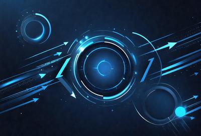 The primary subject of the image is a blue circle with a blue dot in the center. The circle is surrounded by blue lines, giving it a futuristic and technological appearance. The setting is a blue background, which complements the blue circle and adds to the overall visual style. The image is a digital art or illustration, showcasing the artist's creativity and attention to detail. The dominant colors are blue, with the circle and lines being the main focus, and the overall atmosphere is modern and sleek.