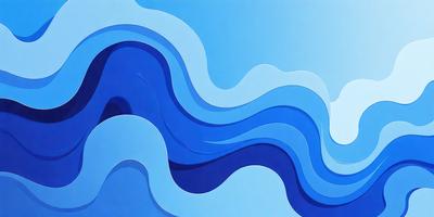 The primary subject of the image is a blue wave, which is the main focus of the scene. The setting is a blue background, which creates a serene and calming atmosphere. The visual style is a digital art or illustration, as the wave is depicted in a detailed and artistic manner. The dominant colors are blue and white, which contribute to the overall mood of the image.