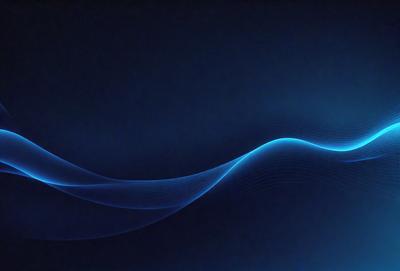 The primary subject of the image is a blue wave, which is the main focus of the scene. The setting is a dark blue background, creating a contrasting and dramatic effect. The visual style is a digital art or illustration, as the wave appears to be a digital representation of a wave. The colors and mood of the image are predominantly dark and moody, with the blue wave being the main source of light and visual interest.