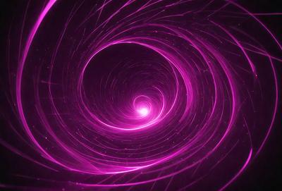 The primary subject of the image is a purple spiral, which appears to be a digital art or illustration. The spiral is set against a dark background, creating a striking contrast. The visual style of the image suggests that it is a creative and artistic representation of a spiral, possibly inspired by the concept of a black hole. The dominant colors in the image are purple and black, giving it a mysterious and intriguing atmosphere.