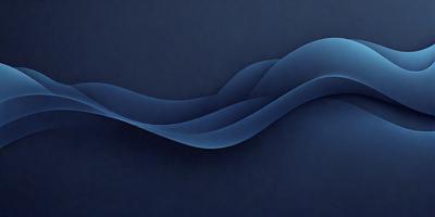 The primary subject of the image is a blue wave or a blue ocean wave. The setting is a dark blue background, which creates a contrasting effect with the wave. The visual style is a digital art or illustration, as the wave appears to be a digital representation. The colors and mood of the image are predominantly blue, creating a calm and serene atmosphere.