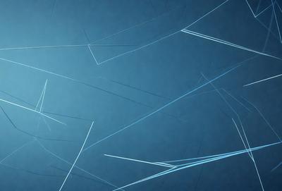 The primary subject of the image is a blue background with a pattern of thin, white lines. The setting appears to be a dark room, and the visual style is a combination of digital art and illustration. The colors are predominantly blue and white, creating a calm and serene atmosphere.