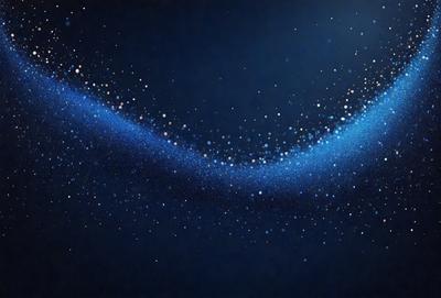 The primary subject of the image is a blue, star-filled sky. The setting is a dark, starry night, with the stars creating a beautiful and serene atmosphere. The visual style is a combination of a photo and digital art, as the image captures the beauty of the night sky while also showcasing the intricate patterns of the stars. The colors and mood of the image are predominantly blue, with the stars adding a touch of white and sparkling light.