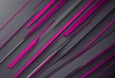 The primary subject of the image is a pink and purple patterned wall. The setting is a room with a gray background. The visual style is a digital art or illustration, creating a vibrant and colorful atmosphere. The dominant colors are pink and purple, giving the scene a lively and energetic mood.